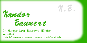 nandor baumert business card